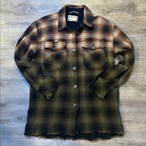 Free people flannel plaid jacket shacket! Pockets we the free! S gradient